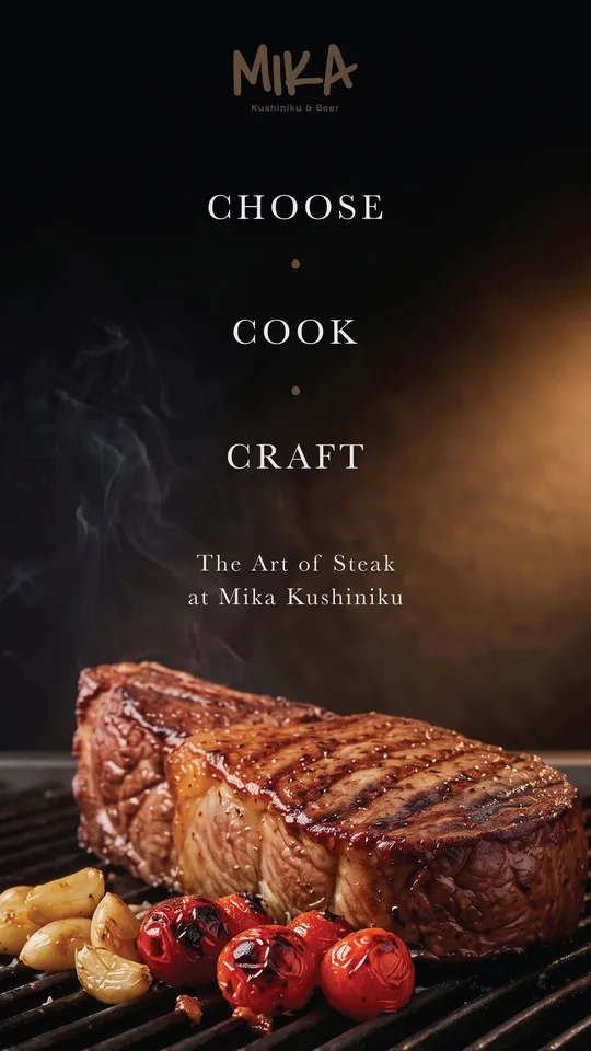 ภาพปก Choose Cook Craft สเต็กย่างบนตะแกรง ร้าน MIKA Kushiniku